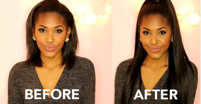 HOW TO HALF UP & HALF DOWN HAIRSTYLE WITH CLIP INS