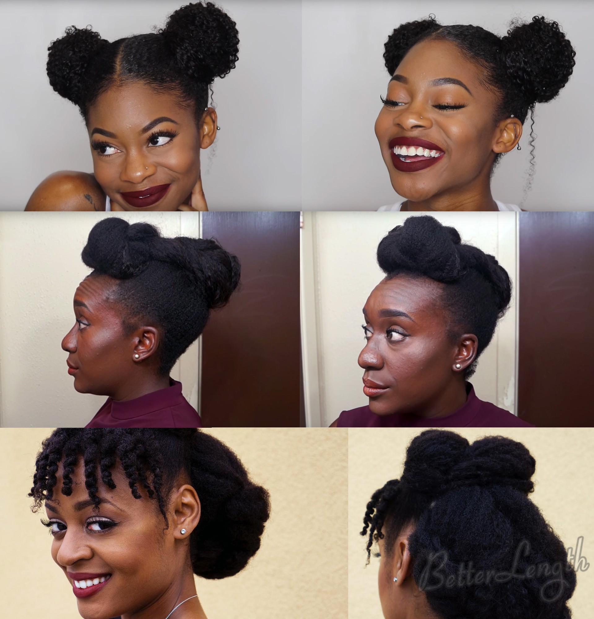 TOP 6 Quick & Easy Natural Hair Updos BetterLength Hair
