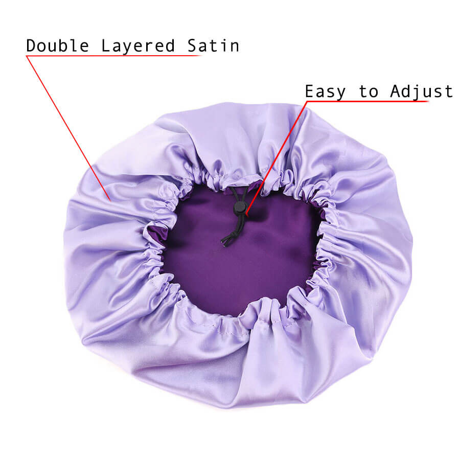 Large Double Layered Satin Sleep Cap